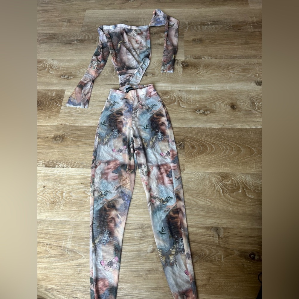 Mesh 2 piece legging set